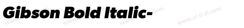 Gibson Bold Italic字体转换